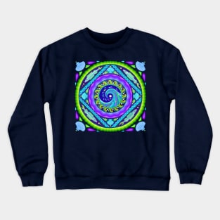 Fish Wave Mandala Crewneck Sweatshirt